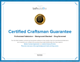 Certified Craftsman Guarantee